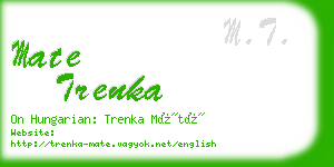 mate trenka business card